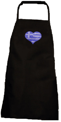 Rhinestone Heart Apron