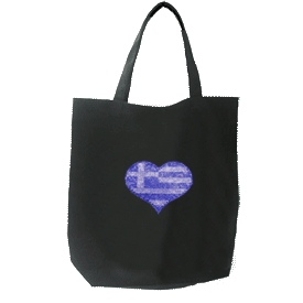 Rhinestone Heart Tote Bag