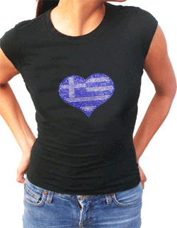 Rhinestone Heart Women's T