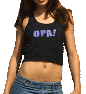 Rhinestone OPA! Women's Short T-Top