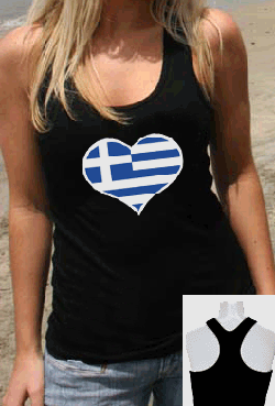 Greek Heart Women's RacerBack T