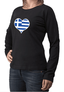 Greek Heart Women's Long Sleave T